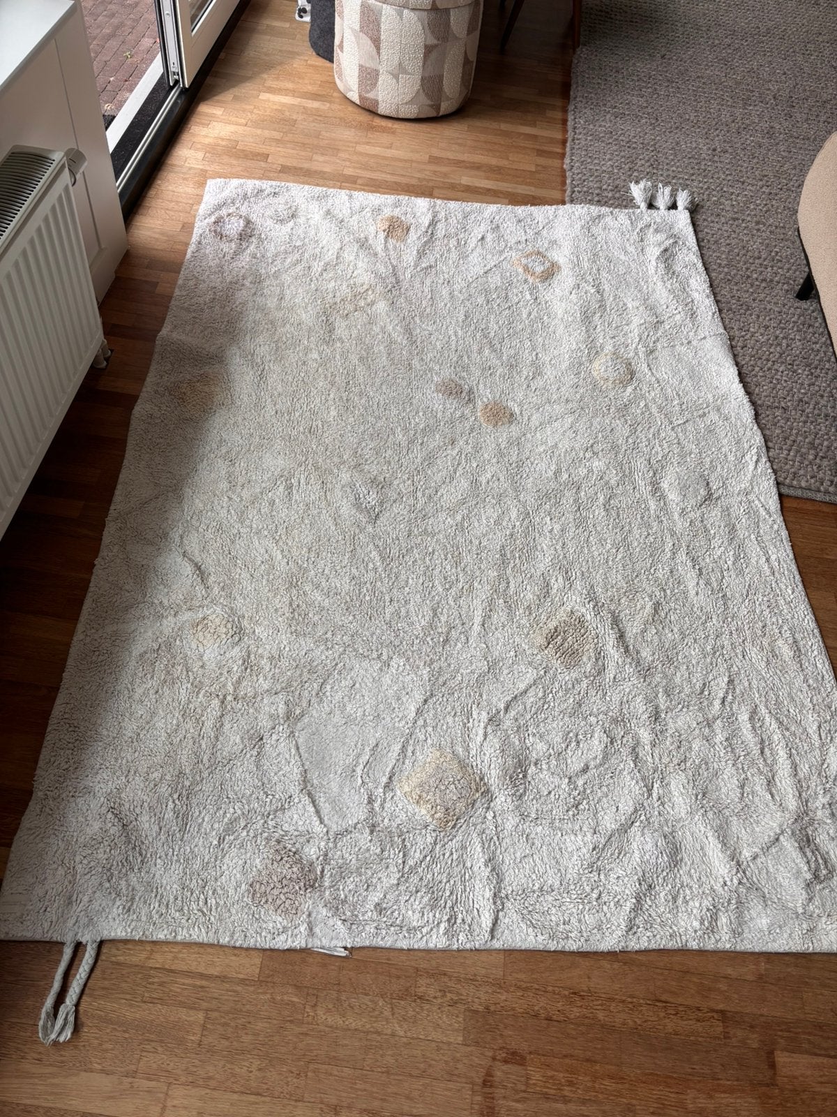 Lorena Canals kleed 140x200, Ophalen, Zo goed als nieuw, Beige, Rechthoekig