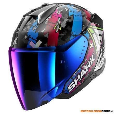 Shark Skwal i3 Jet Hellcat Mat Jethelm, Zwart-Blauw, Ophalen of Verzenden, Nieuw met kaartje