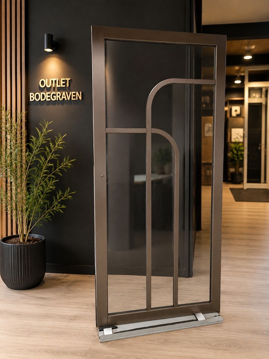 Moderne Bronze binnendeur, 80 tot 100 cm, Binnendeur, Ophalen of Verzenden, Zo goed als nieuw