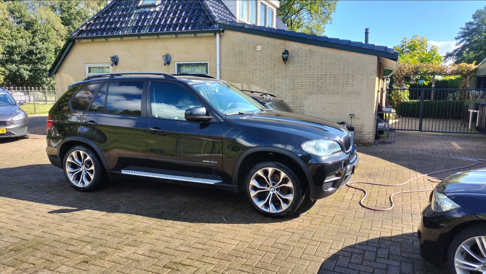 Bmw x5 grijskenteken met motorschade, Ophalen, BMW, Bumper