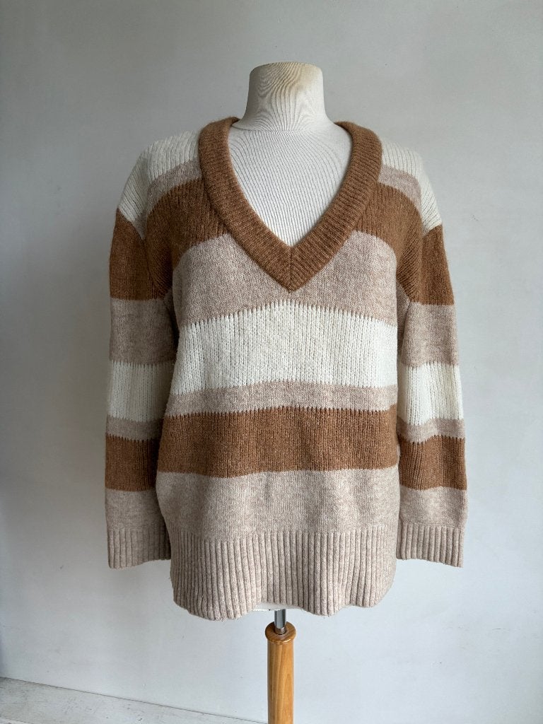 simple trui maat m beige bruin, Maat 38/40 (M), Beige, Simple, Ophalen of Verzenden
