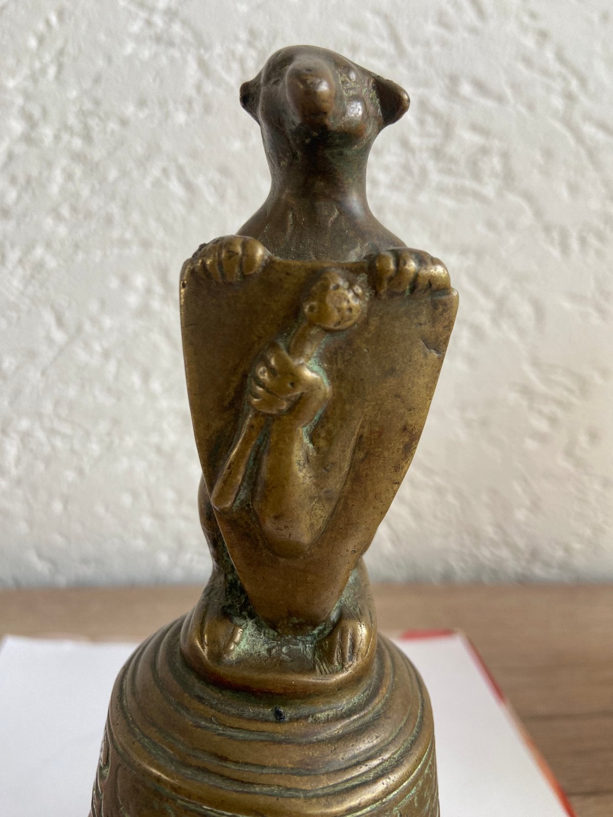 Bronzen tafelbel, Antiek en Kunst, Antiek | Koper en Brons, Ophalen of Verzenden, Brons