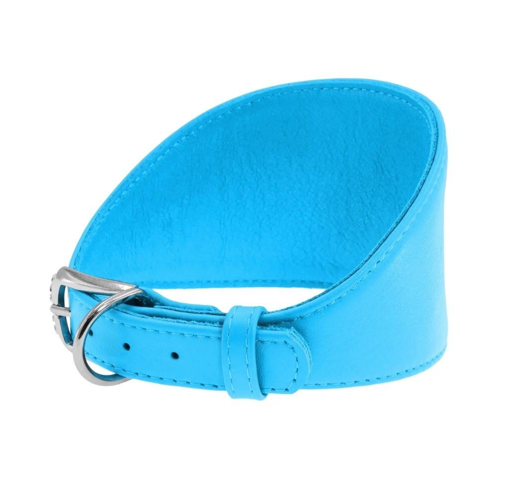 WAUDOG Glamour Halsband Windhond Blauw Nek 26-32 cm KOOPJE!, Ophalen of Verzenden, Handgemaakt, Nieuw