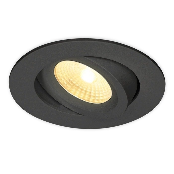 Set van 6 Salerno LED inbouwspots, Metaal of Aluminium, Zwart, Nieuw, Ophalen of Verzenden