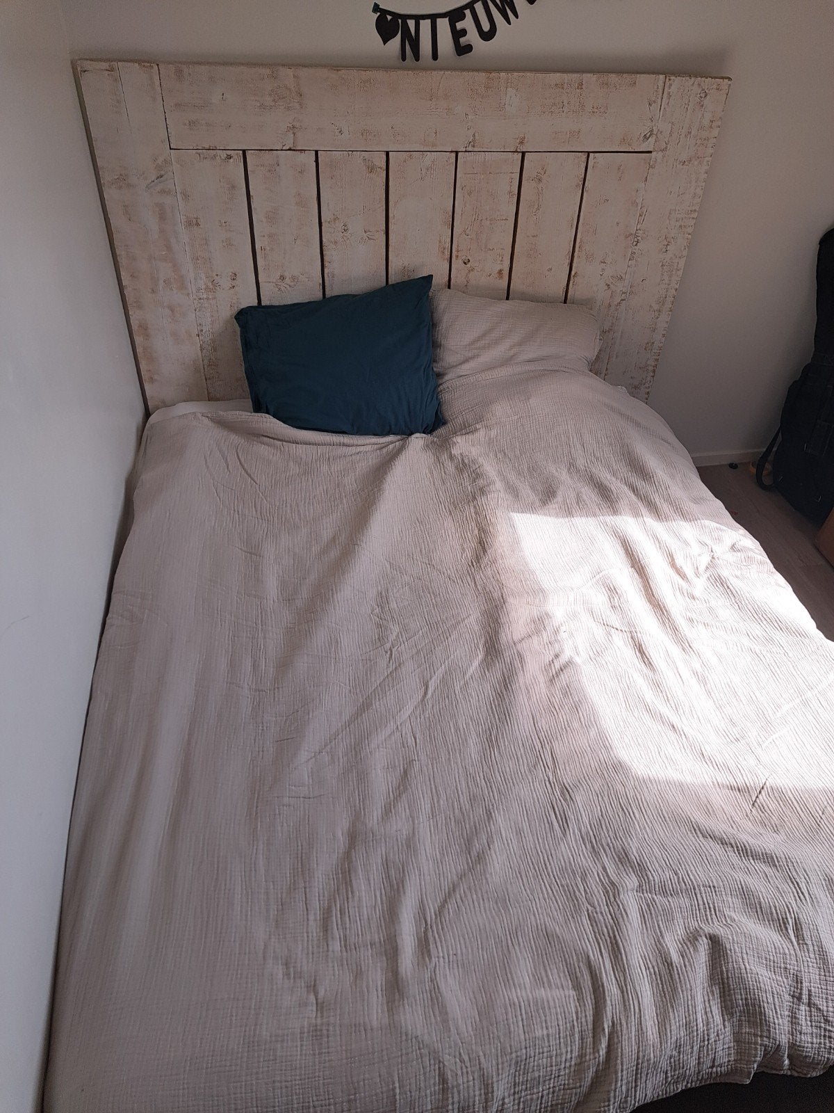 Boxspring 160x210 met kussens, teab, Huis en Inrichting, Slaapkamer | Bedden, Gebruikt, 210 cm, Tweepersoons, Ophalen of Verzenden