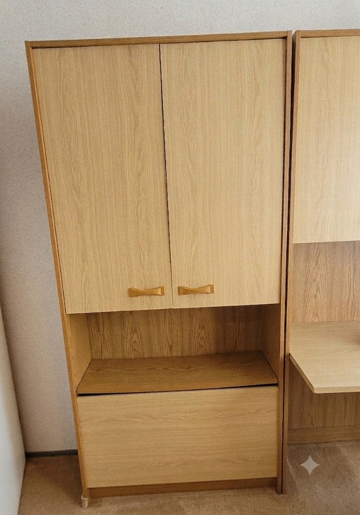 Bureaukast, kast, boekenkast en bed, Ophalen, Gebruikt, Eenpersoons