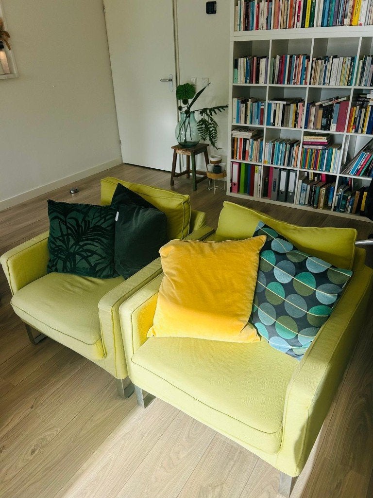 2x Ikea Mellby Fauteils Groen, Ophalen, Gebruikt, 75 tot 100 cm, 75 tot 100 cm