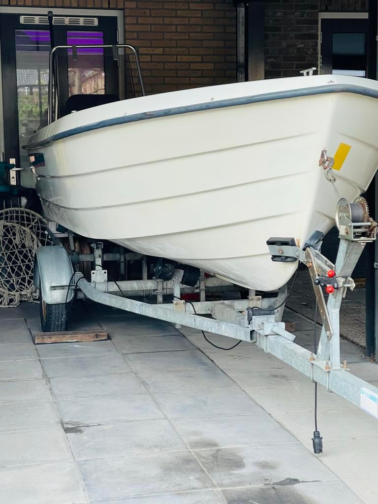 Ryds 480 RSI Consoleboot met Trailer, Watersport en Boten, Motorboten en Motorjachten, Overige merken, Gebruikt, 15 pk, Buitenboordmotor