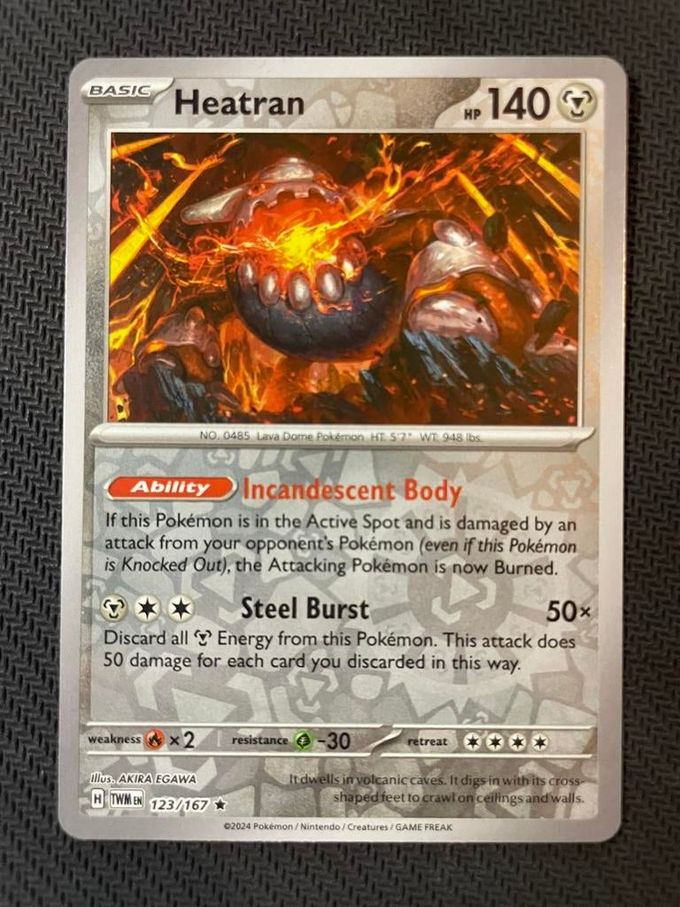 Heatran 123/167 Rare Reverse Holo Twilight Masquerade, Ophalen of Verzenden, Zo goed als nieuw