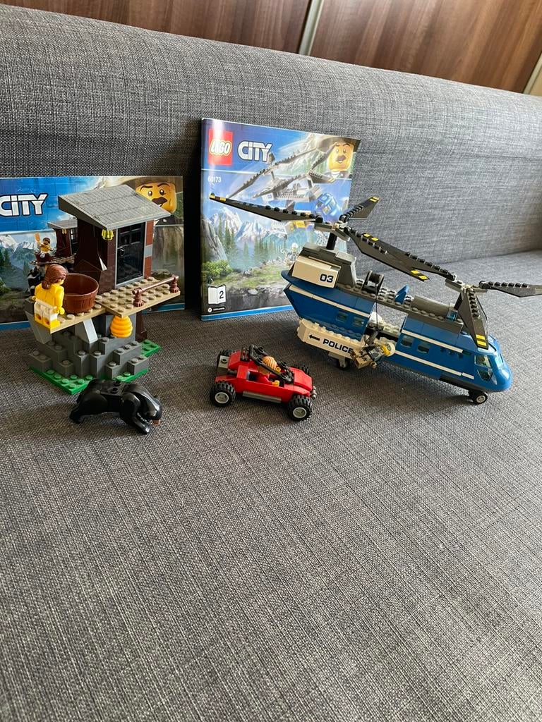 Lego politie helicopter set met een huisje, Kinderen en Baby's, Speelgoed | Duplo en Lego, Compleet, Lego, Ophalen of Verzenden