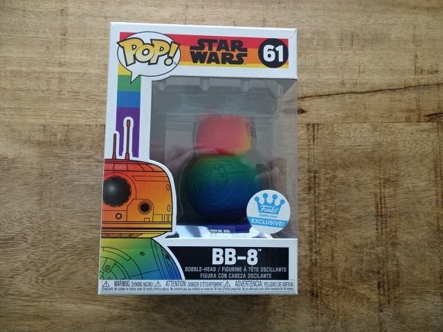 Pop Funko nummer 61 Star Wars BB-8 Pride edition, Ophalen of Verzenden, Nieuw, Actiefiguurtje