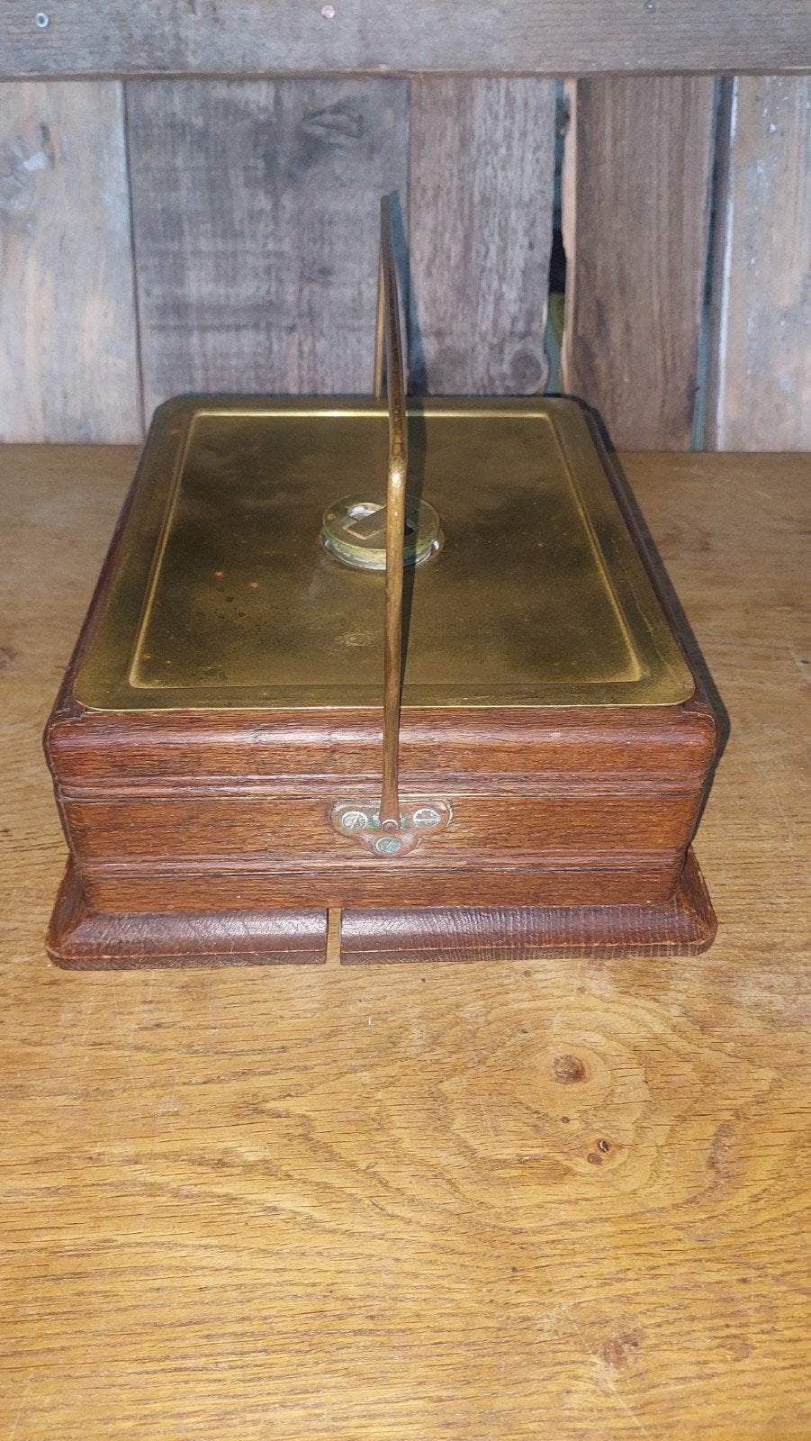 Antieke voetstoof 30 x 25,5 x 11 cm, Ophalen of Verzenden