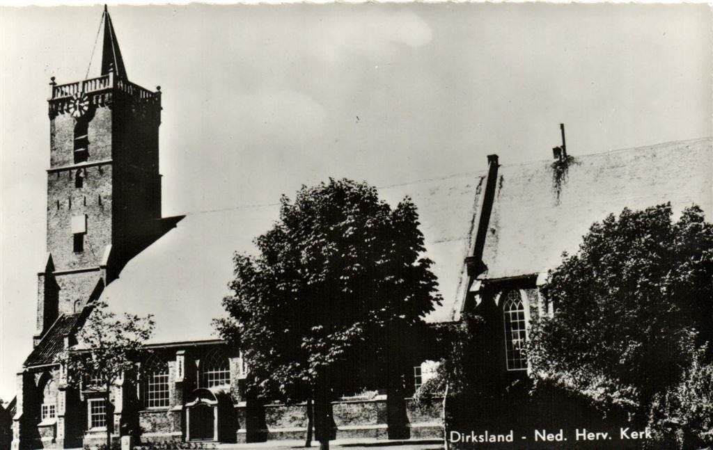 Dirksland - Ned. Herv. Kerk - ongelopen, Verzamelen, Ophalen of Verzenden, 1960 tot 1980, Ongelopen, Zuid-Holland