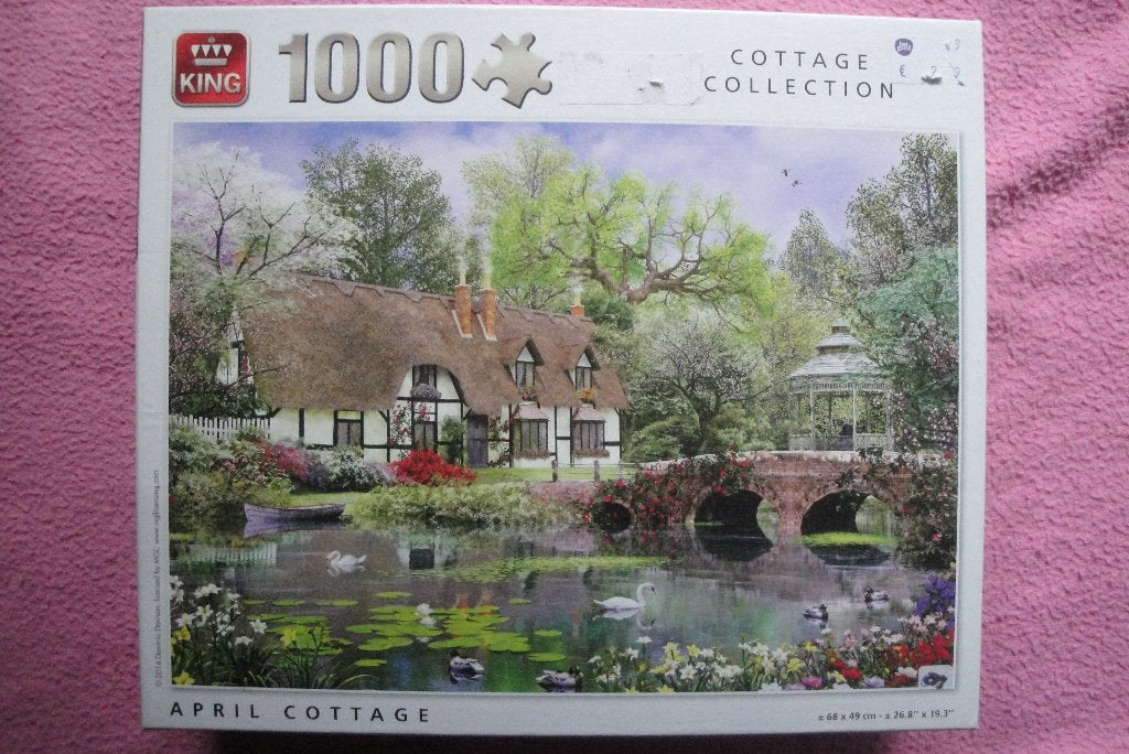 KING COTTAGE COLLECTION PUZZLE 1.000 stukjes voor 2,50euro., Ophalen of Verzenden, 500 t/m 1500 stukjes, Zo goed als nieuw, Legpuzzel