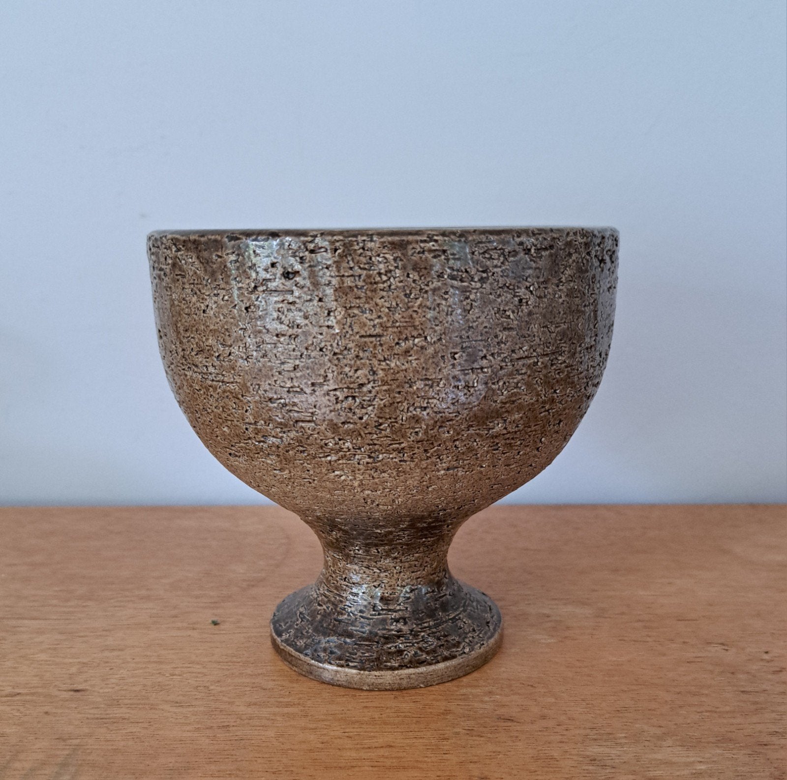 Vintage bloempot, Rond, Ophalen of Verzenden, Zo goed als nieuw, Aardewerk