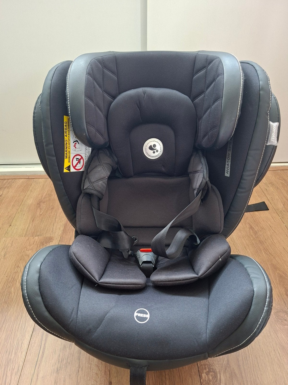 Lorelli Aviator SPS Isofix Autostoel 0-36 kg Zwart, Zijbescherming, Zo goed als nieuw, Isofix, Ophalen