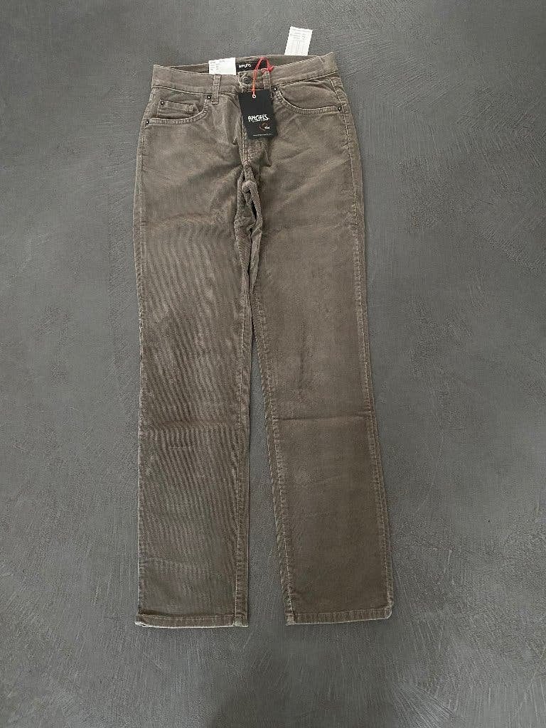 J45/7 Nieuw: Angels Dolly mt 36=S/L30 rib-broek beige-grijs, Kleding | Dames, Bruin, Nieuw, Ophalen of Verzenden, Angels