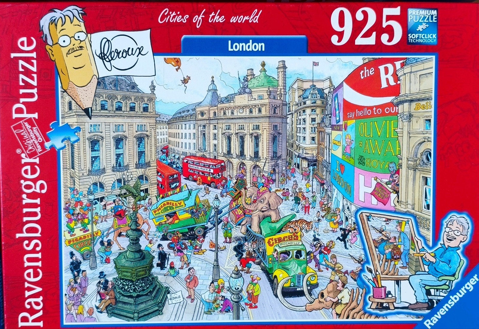 Ravensburger Puzzels 'Cities of the World' (4 stuks), Ophalen, 500 t/m 1500 stukjes, Zo goed als nieuw, Legpuzzel