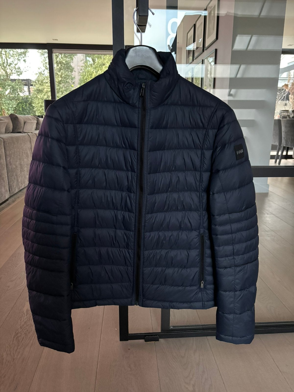 Hugo Boss gewatteerde jas donkerblauw maat XL, Ophalen, Nieuw, Maat 52/54 (L), Blauw