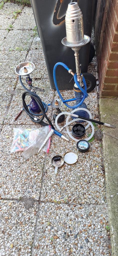 Shisha waterpijp set met accessoires, Ophalen of Verzenden, Gebruikt, (Water)pijp