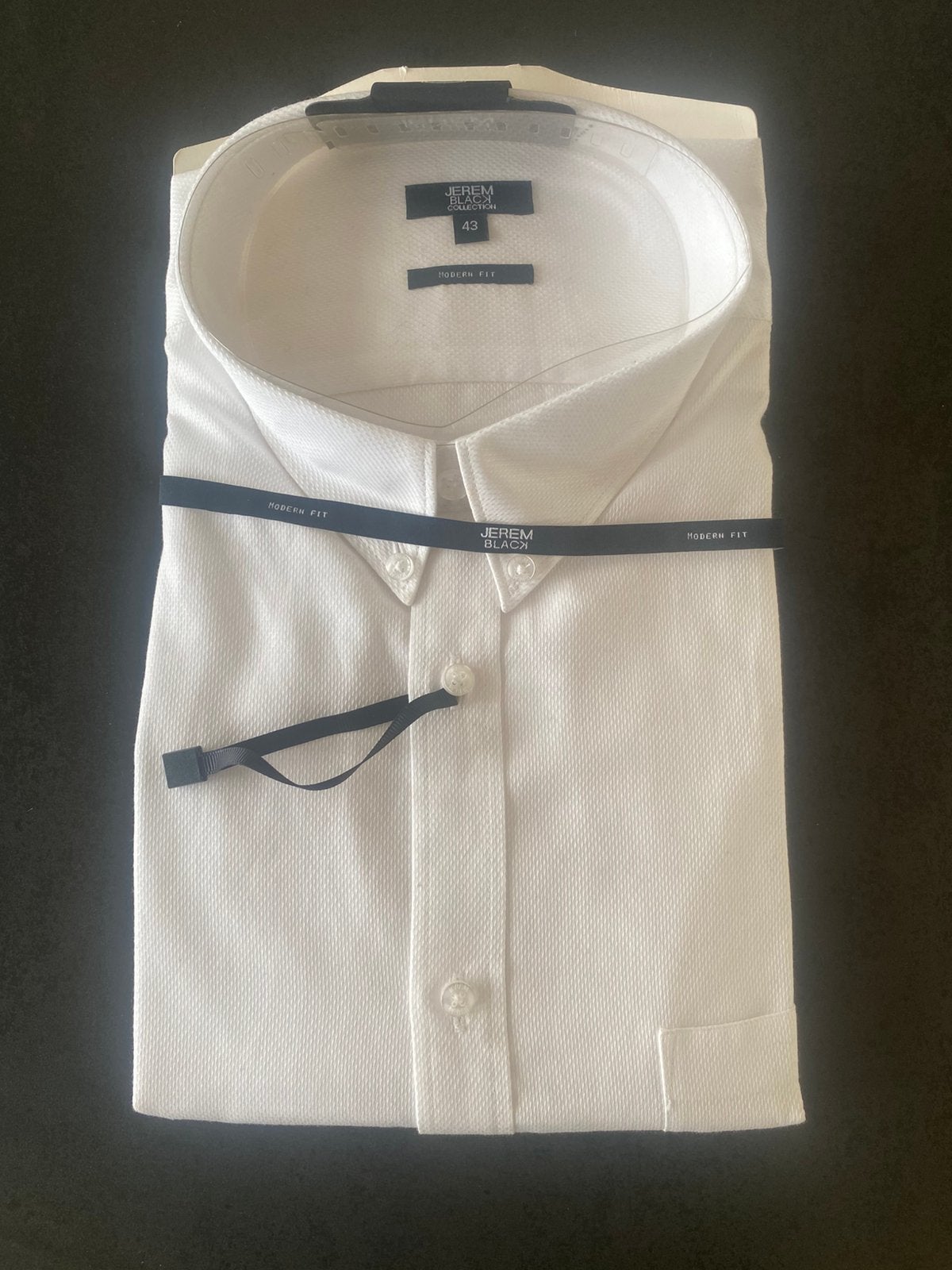 Jerem Black Collection White Shirt – Size 43 – New, Kleding | Heren, Grote Maten, Ophalen, Zo goed als nieuw, Wit, Shirt