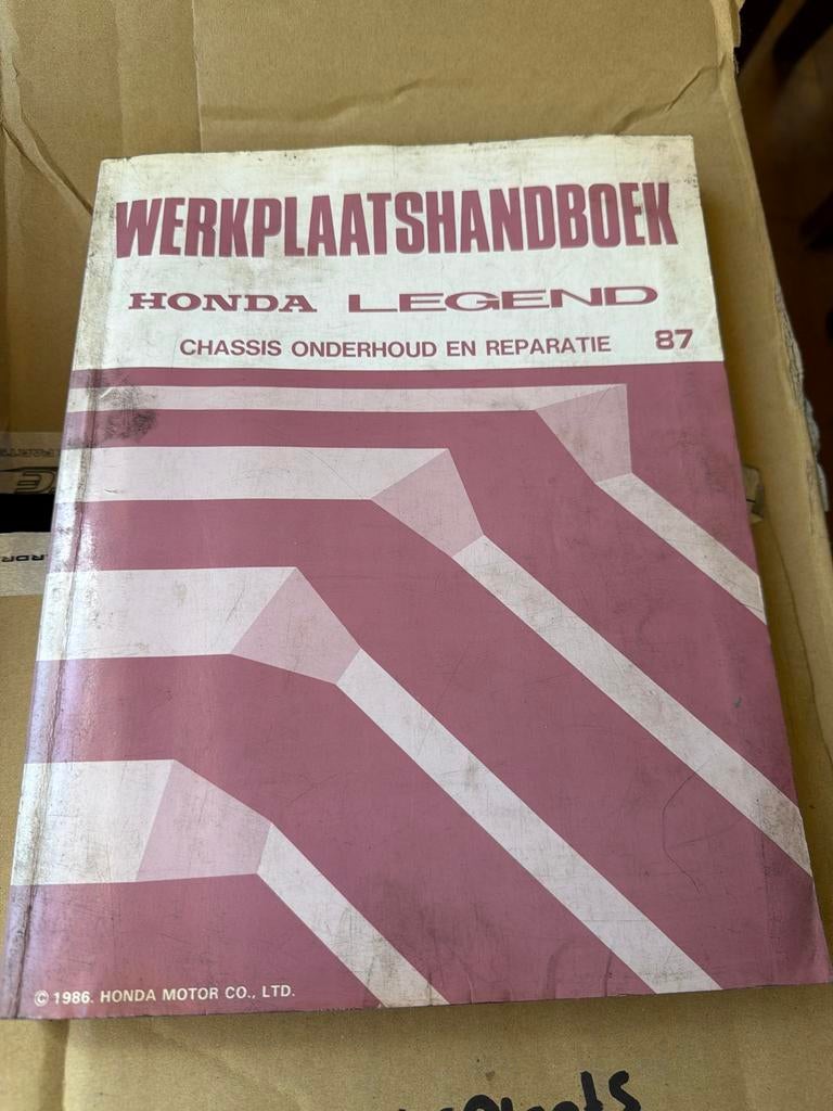 Werkplaatshandboek Honda Legend 1987, Ophalen of Verzenden