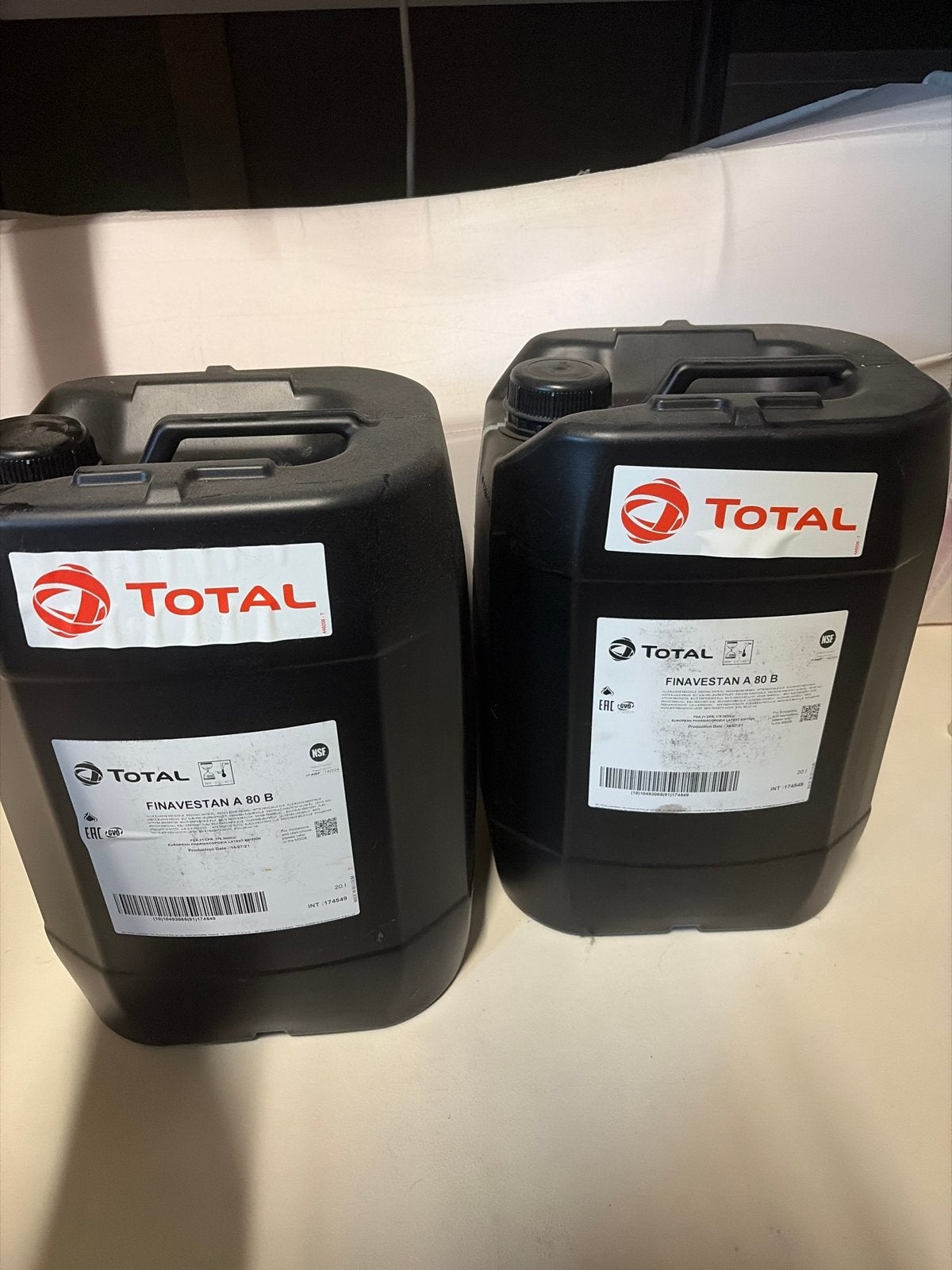 2x Total Finavestan A 80 B – 20 liter – nieuw en ongebruikt, Ophalen, Nieuw