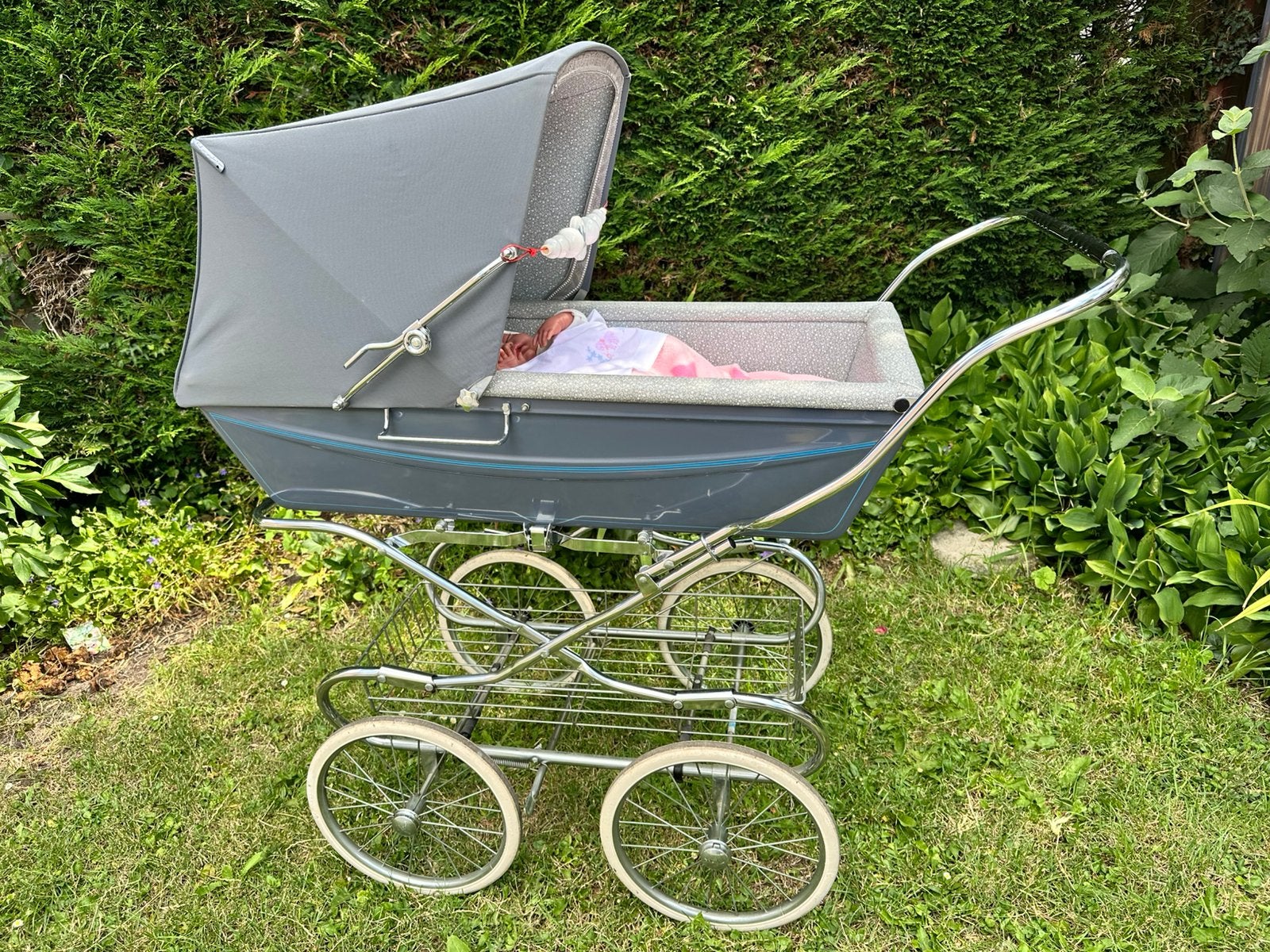Silver Cross kinderwagen blauw/grijs, Kinderen en Baby's, Kinderwagens en Combinaties, Ophalen, Zo goed als nieuw, Kinderwagen
