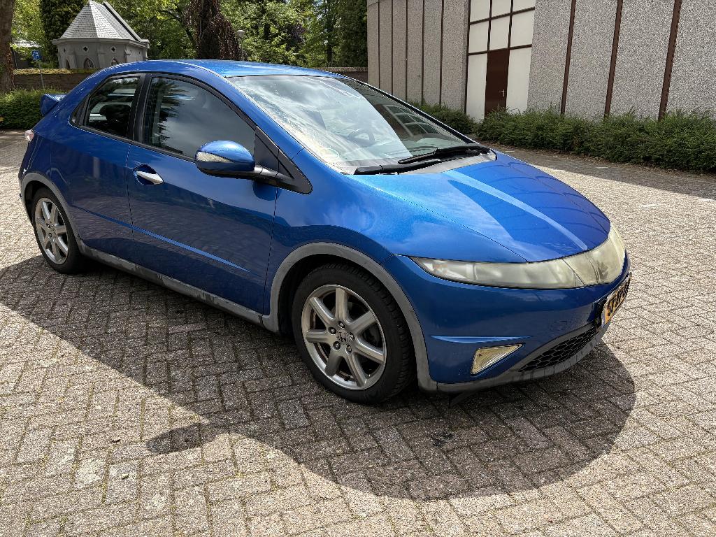 Honda Civic 1.8I Executive 5DR 2007 Blauw, Auto's, Honda, Voorwielaandrijving, 15 km/l, 4 cilinders, Blauw
