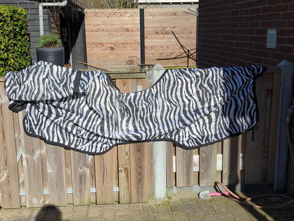 Anti vlieg deken met zadel uitsnijding zebra merk Horka, Ophalen of Verzenden, Gebruikt, Deken