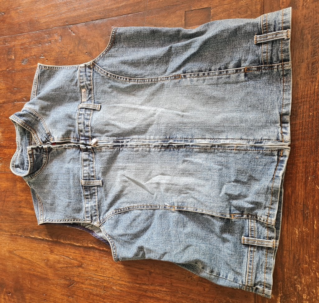 Denim hesje, Ophalen of Verzenden, Gedragen, Blauw