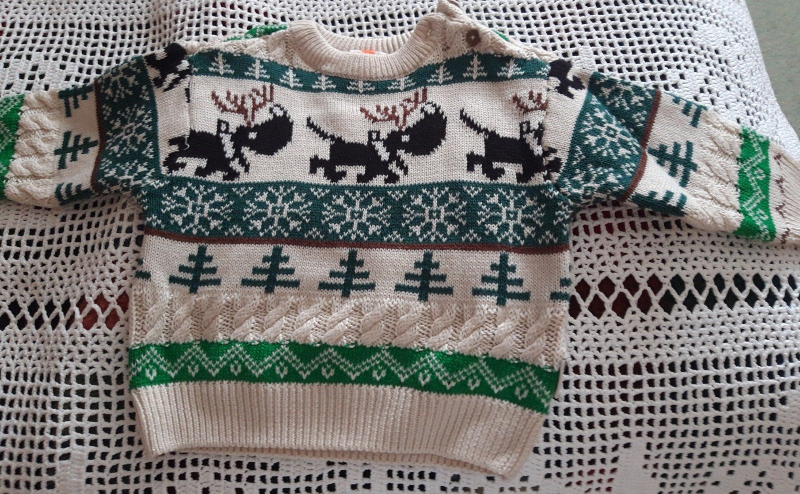 Takkie kersttrui maat 74, Kinderen en Baby's, Ophalen, Nieuw, Jongetje of Meisje, Truitje of Vestje