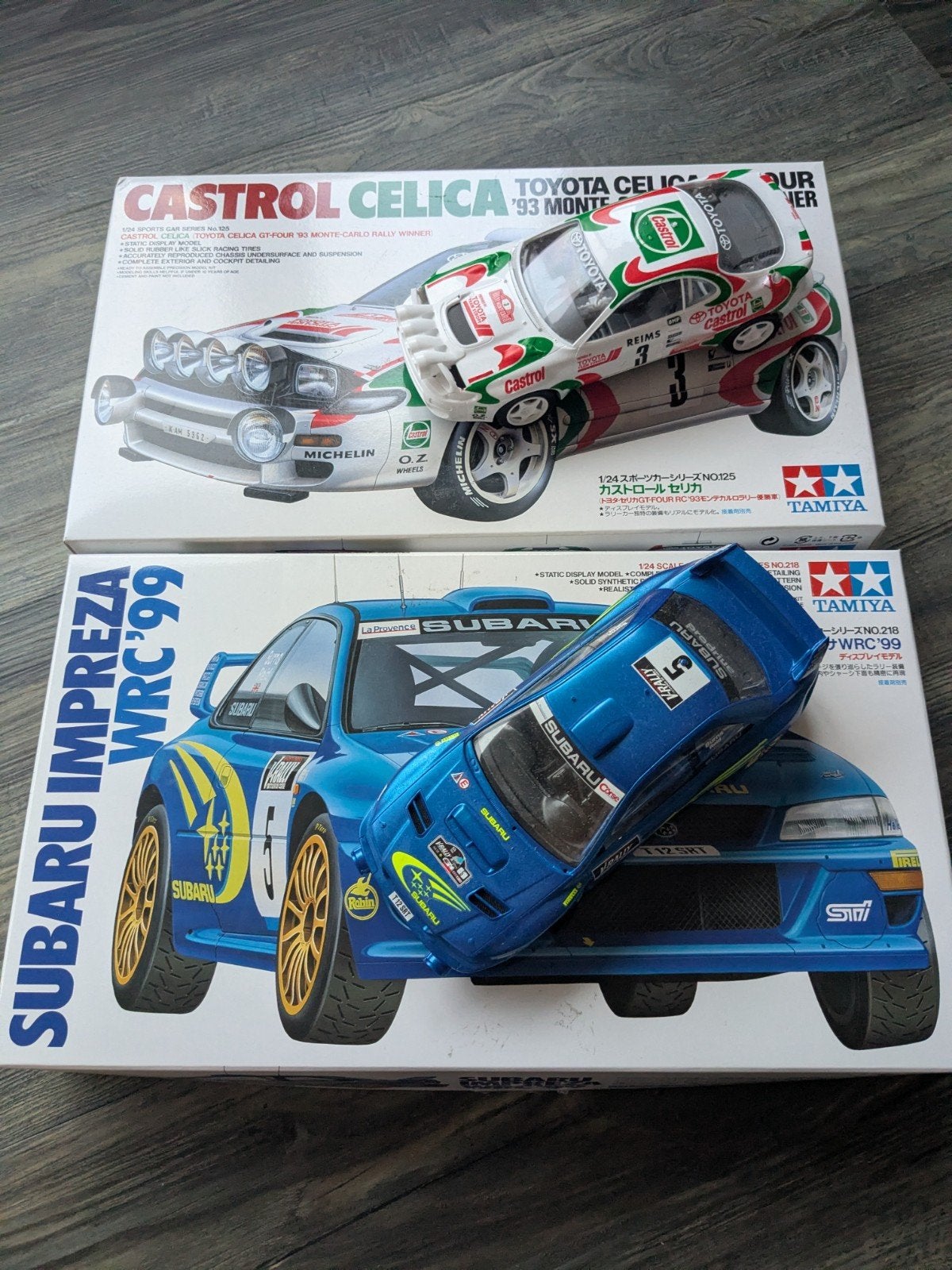 Tamiya 1/24 Rally auto's: Subaru Impreza & Toyota Celica, Ophalen of Verzenden, Zo goed als nieuw