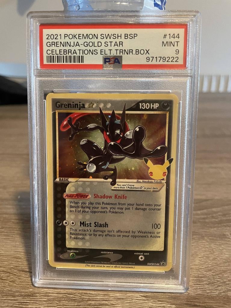 Pokemon Greninja-Gold Star PSA 9, Hobby en Vrije tijd, Verzamelkaartspellen | Pokémon, Ophalen of Verzenden, Nieuw, Losse kaart