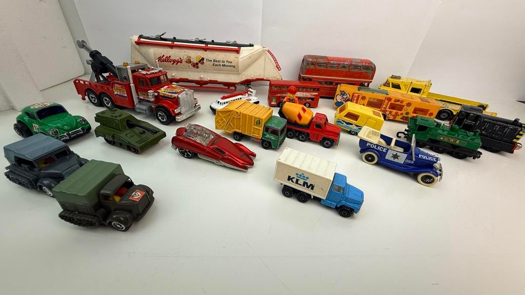 Groot vintage speelgoed autos lot jaren 60/70/80, Ophalen of Verzenden, Gebruikt
