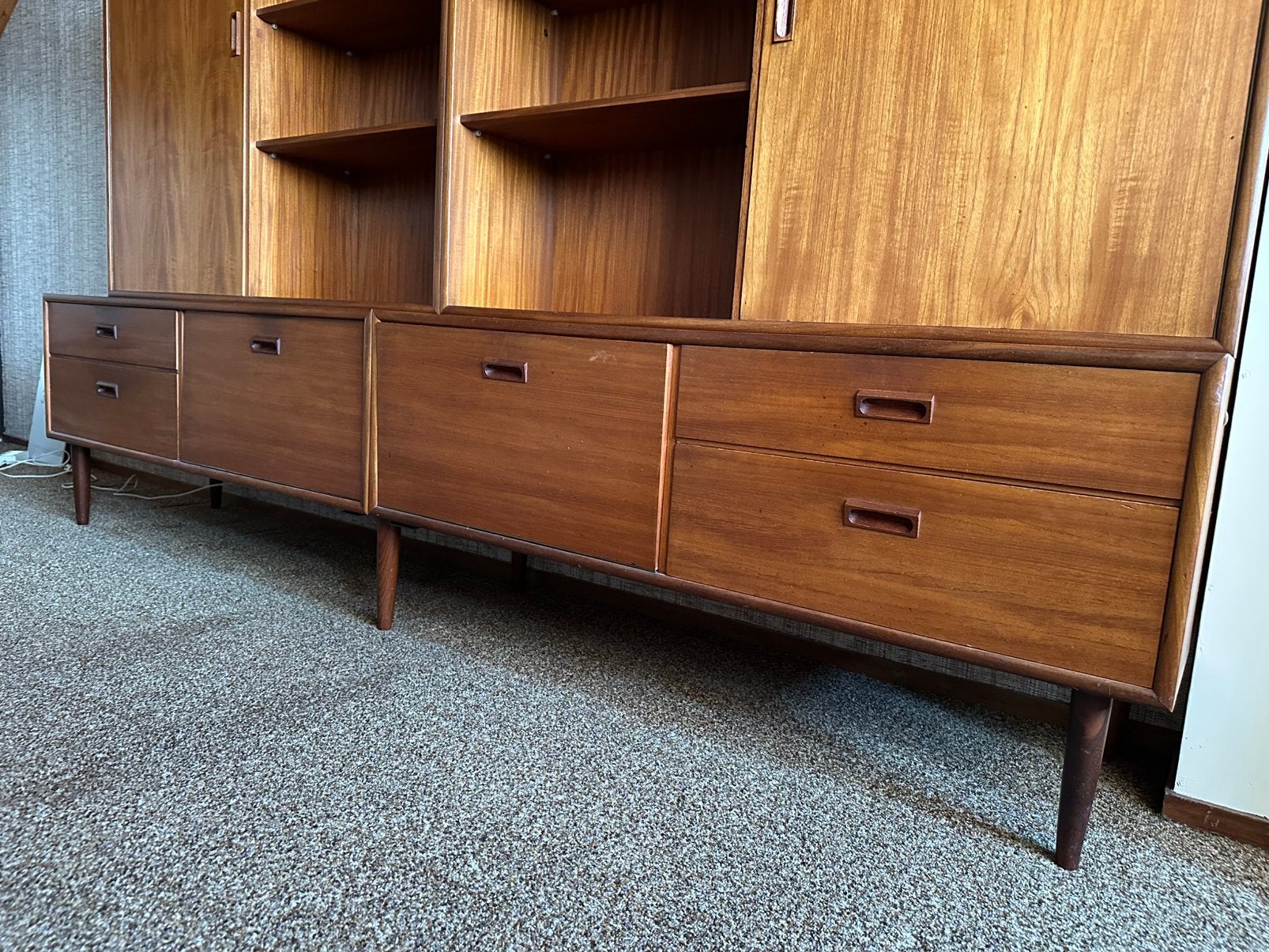 Teakhouten salon kast jaren 60/ 70 Deens design, Huis en Inrichting, Ophalen, Gebruikt, 200 cm of meer, Teakhout