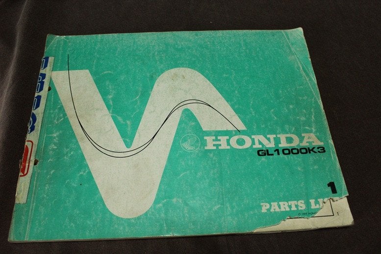 Honda GL1000 K3 1977 Goldwing motorcycle parts list GL 1000, Ophalen of Verzenden, Honda