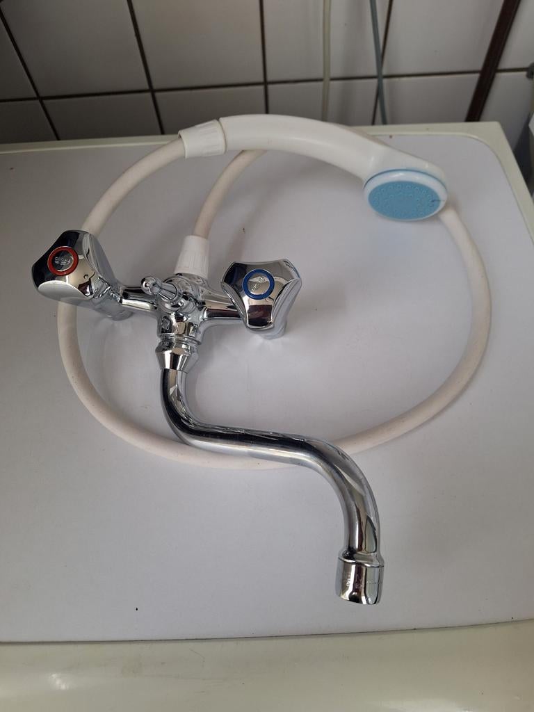 GROHE douche mengkraan met uitloop en slang en douche, Doe-het-zelf en Verbouw, Sanitair, Ophalen of Verzenden, Douche