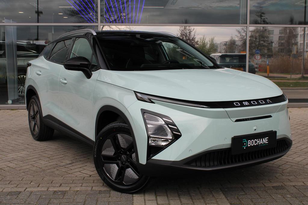 Omoda 5 EV Premium 61 kWh Aqua Green/ Black Roof, Auto's, 402 km, 204 pk, SUV of Terreinwagen, Te koop