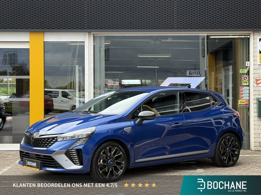 Renault Clio 1.6 E-Tech Full Hybrid 145 esprit Alpine | 360, Gebruikt, Met garantie (alle), Blauw, Leder en Stof