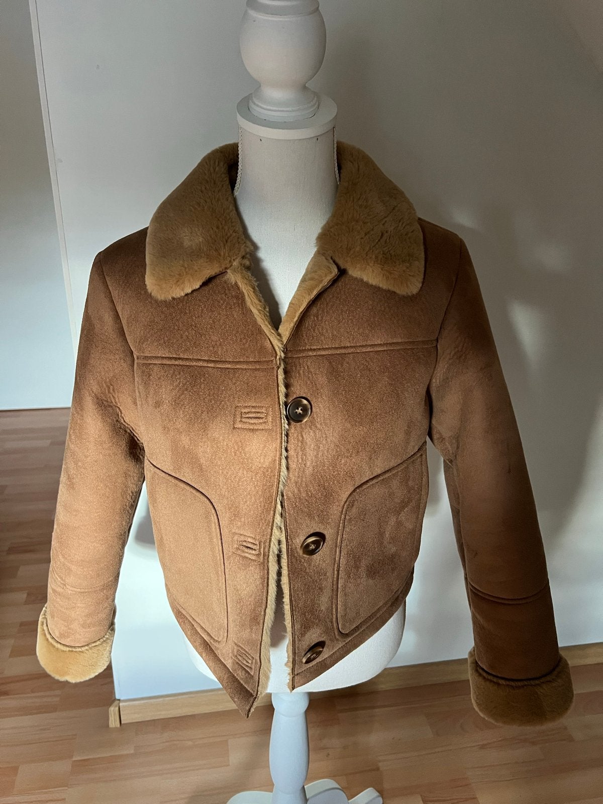 Zara pilotenjack met teddy voering - Maat S, Ophalen of Verzenden, Zo goed als nieuw, Maat 36 (S), Bruin