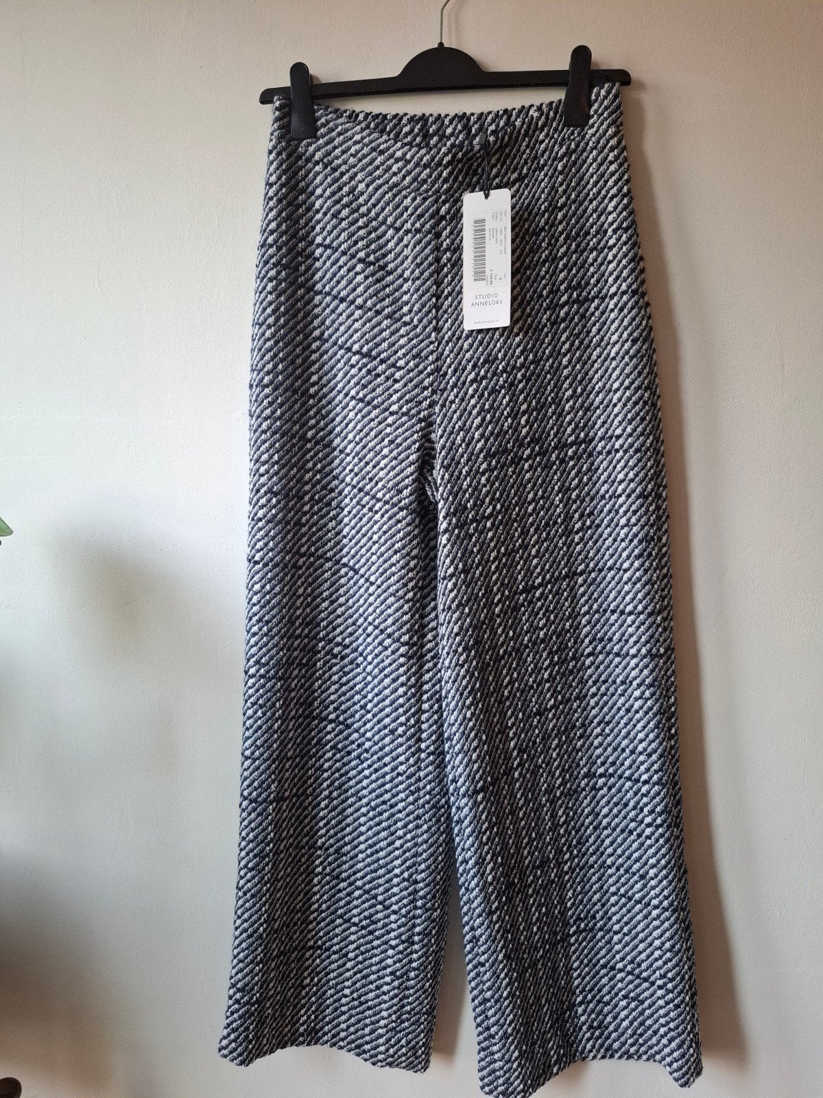 Studio Anneloes Alex tweed winter broek maat S/36, Studio Anneloes, Blauw, Nieuw, Ophalen of Verzenden