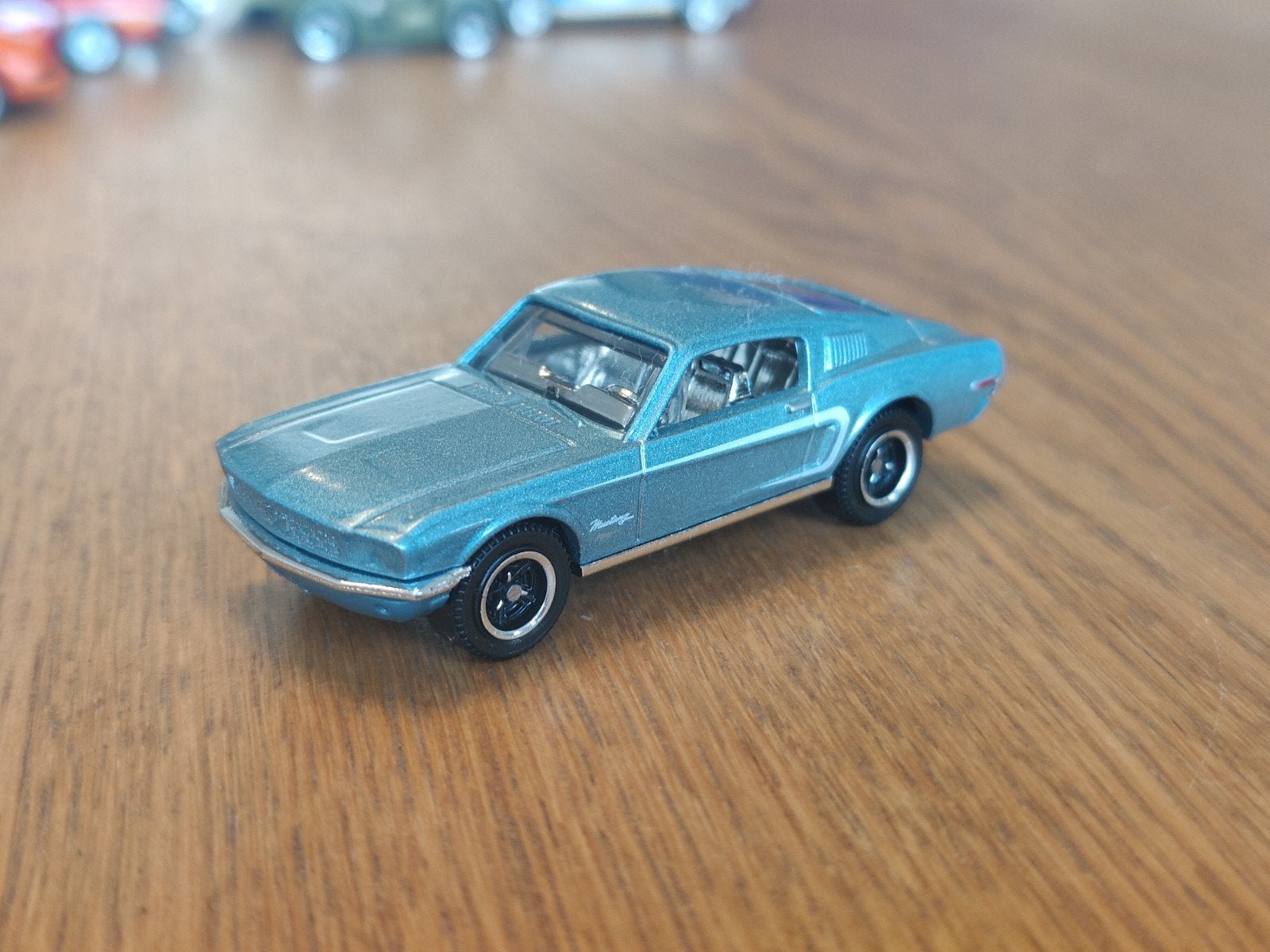 Matchbox Ford Mustang BLAUW, Ophalen of Verzenden, Zo goed als nieuw, Auto