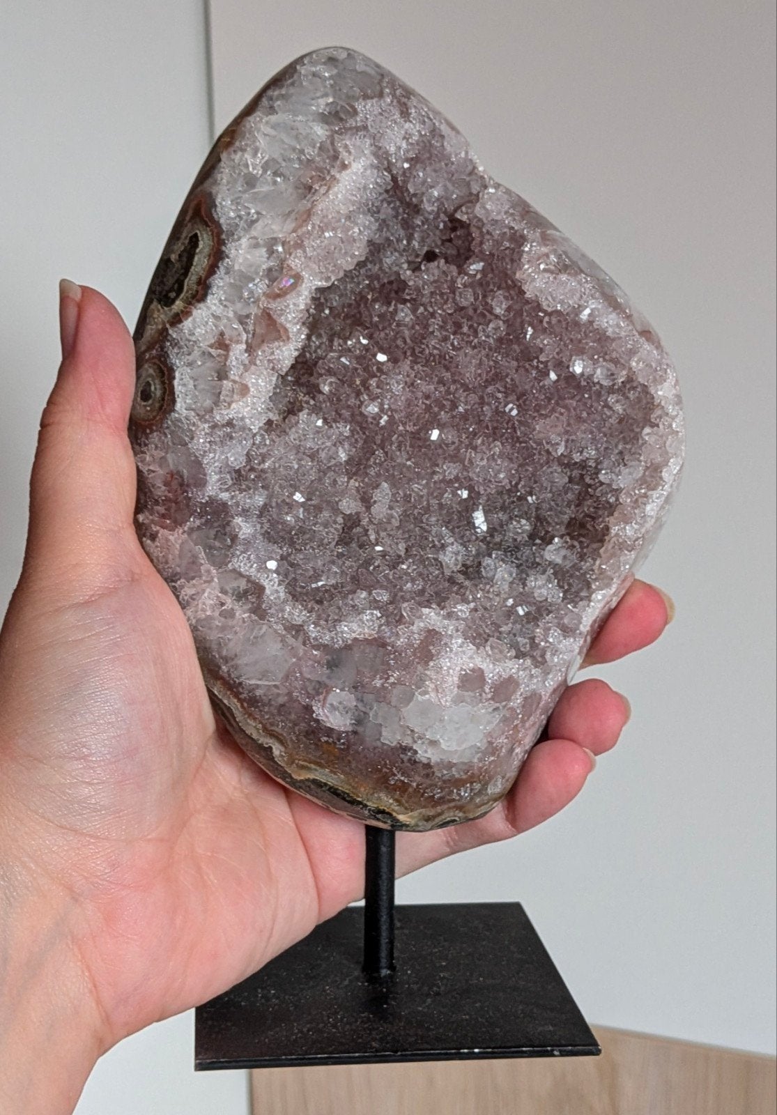 Amethist op standaard, Ophalen of Verzenden, Mineraal