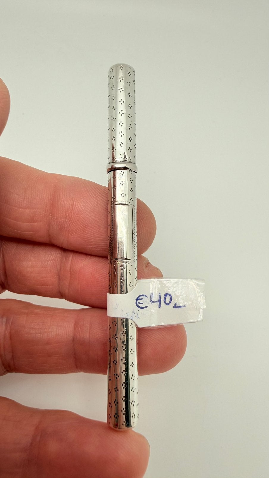 Hollands zilveren naaldenkoker. Lengte: 8,6 cm., Verzenden, Zilver