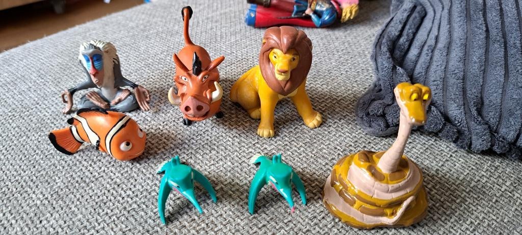 Bullyland Disney Dierenfiguren: Lion King, Nemo, Pocahontas, Ophalen of Verzenden, Gebruikt