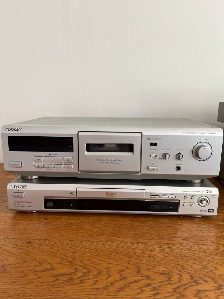 Sony DVP-S336 CD/DVD + Sony TC-KE400S cassette deck, Ophalen, Zo goed als nieuw
