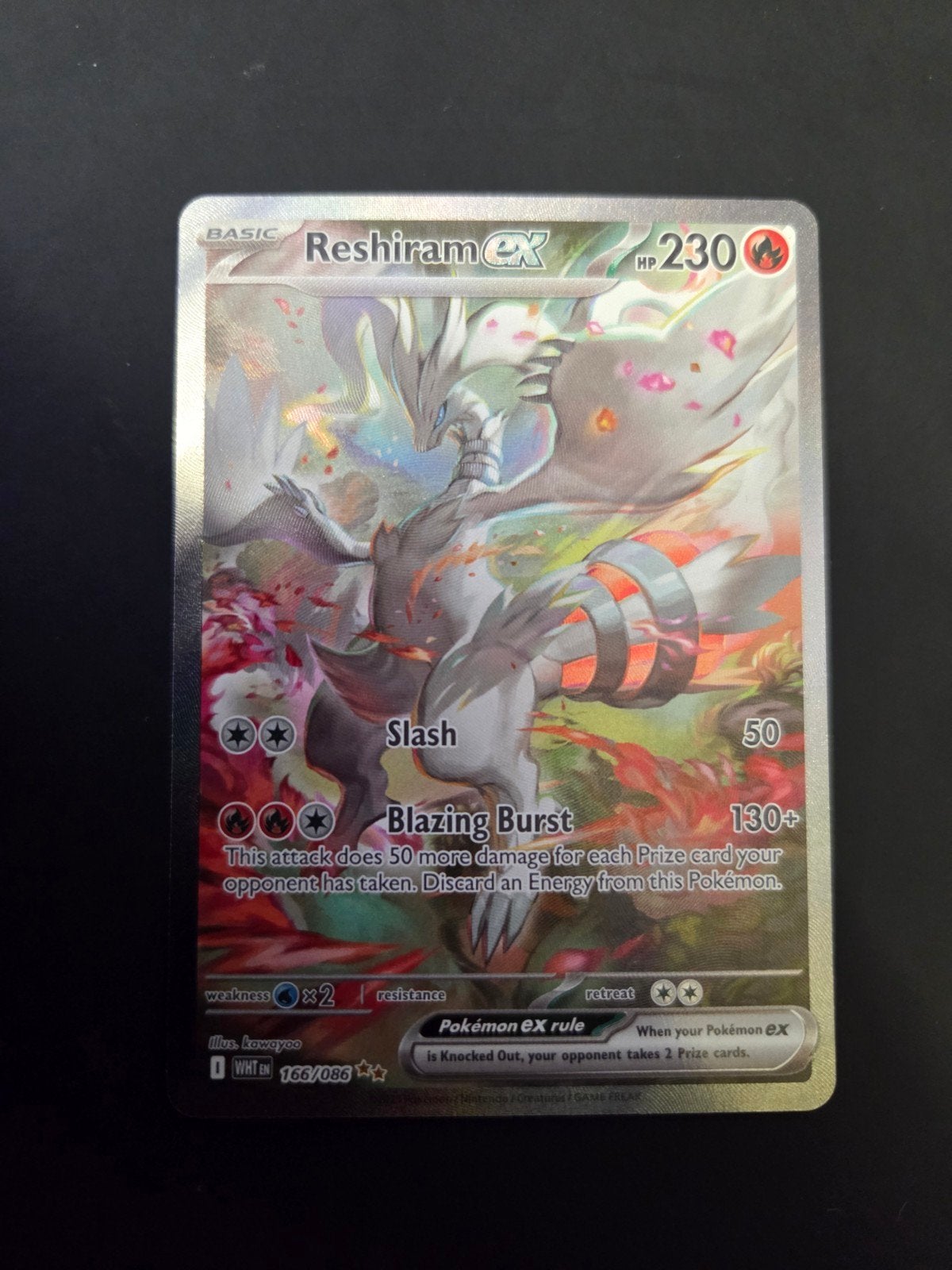 Reshiram ex, Ophalen of Verzenden, Zo goed als nieuw