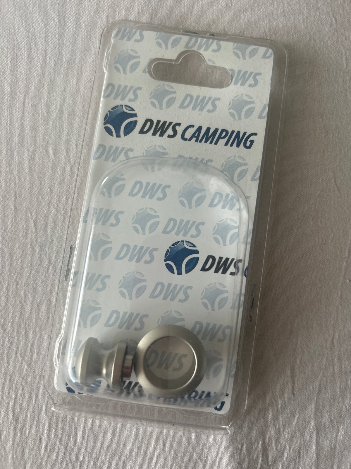DWS Camping Pushlock Drukknop + Buitenring Mini Vernikkeld, Ophalen of Verzenden, Nieuw