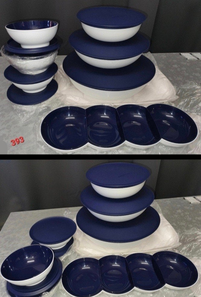 Tupperware Blauwe Allegra Setten (Zie omschrijving), Blauw, Overige typen, Nieuw, Ophalen of Verzenden